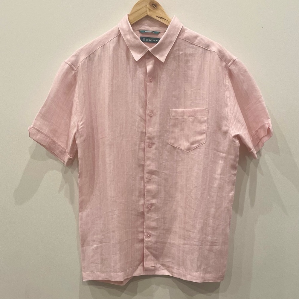 Cubavera Collared Button Up Short Sleeve Shirt